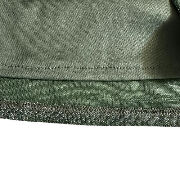 NWT Ieena Mac Duggal Women's Plus Size 49088 Faux Wrap Shimmery Gown Green 14 - Picture 11 of 14